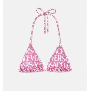 Versace Vita Logo Bikini top pink  Size 2/small NWT